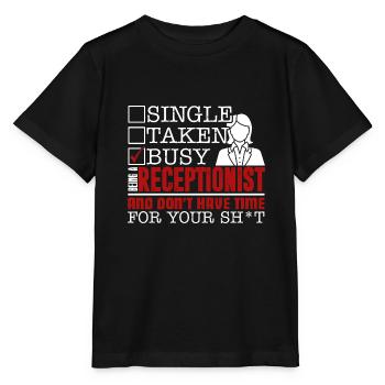 Receptionist Being A Receptionist - Stanley/Stella MINI CREATOR Kids’ T-Shirt - black - Front - Mikhail (115cm)