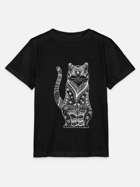 Katze - Stanley/Stella Kinder T-Shirt MINI CREATOR - Schwarz