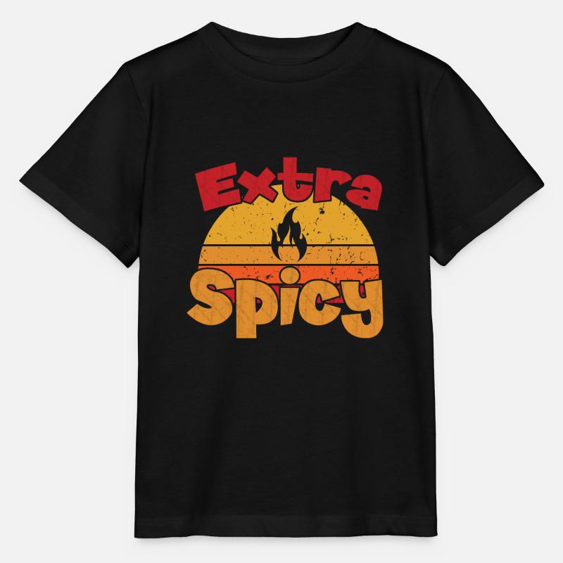 Nourriture extra épicée / épicée - T-shirt bio MINI CREATOR Stanley/Stella Enfant - noir