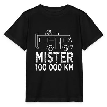 Camping Monsieur 100 000 km cadeau camping car - T-shirt bio MINI CREATOR Stanley/Stella Enfant - noir - Devant - Mikhail (115cm)