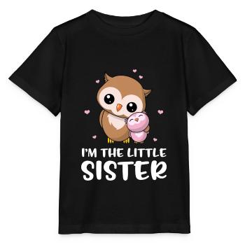 Je suis la petite soeur - petite soeur chouette - T-shirt bio MINI CREATOR Stanley/Stella Enfant - noir - Devant - Mikhail (115cm)