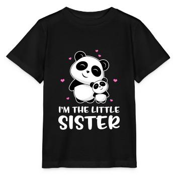 Je suis la petite soeur - Petite soeur panda - T-shirt bio MINI CREATOR Stanley/Stella Enfant - noir - Devant - Mikhail (115cm)