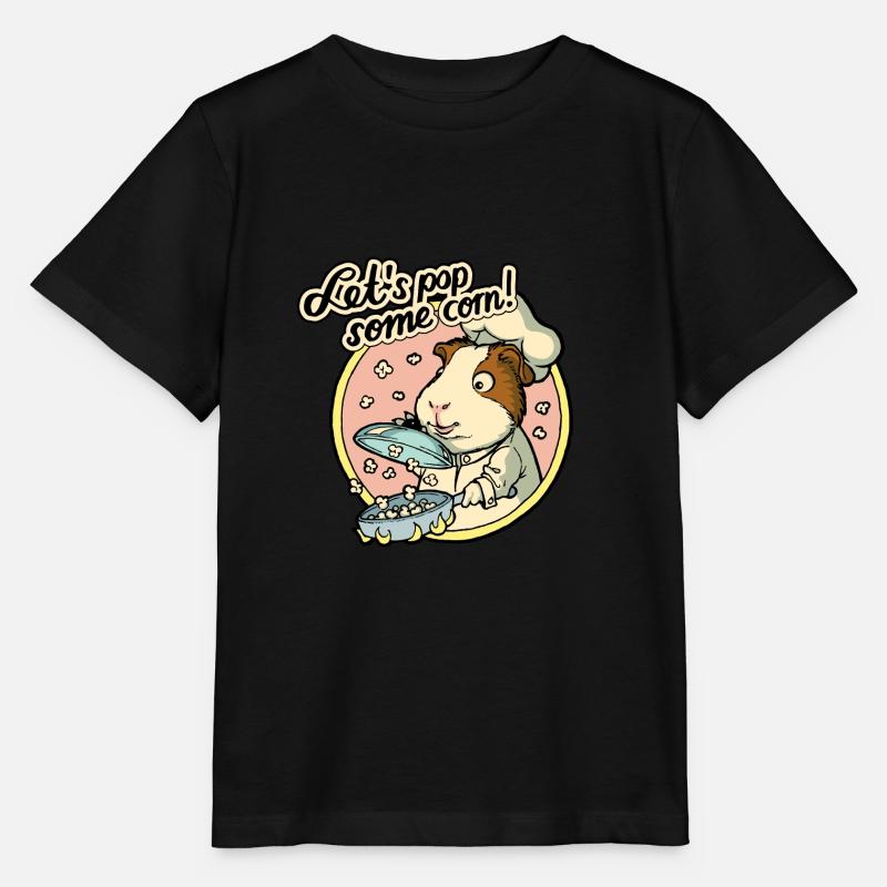 Cobaye pop-corn cuisinier - T-shirt bio MINI CREATOR Stanley/Stella Enfant - noir