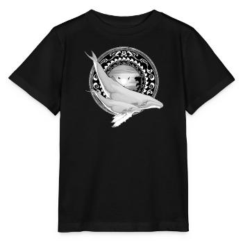 Humpback Whale Hawaiian - Stanley/Stella MINI CREATOR Kids’ T-Shirt - black - Front - Mikhail (115cm)