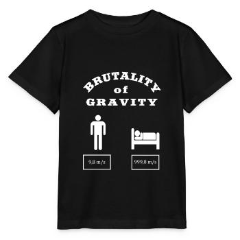 Brutality of Gravity Physics Newton - Stanley/Stella MINI CREATOR Kids’ T-Shirt - black - Front - Mikhail (115cm)