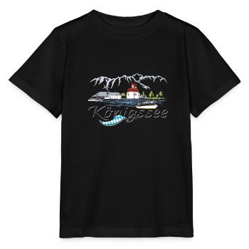 Königssee Halbinsel Hirschau St. Bartholomä - Stanley/Stella Kinder T-Shirt MINI CREATOR  - Schwarz - Vorne - Mikhail (115cm)
