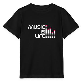 music is life equalizer r EN - Stanley/Stella MINI CREATOR Kids’ T-Shirt - black - Front - Mikhail (115cm)