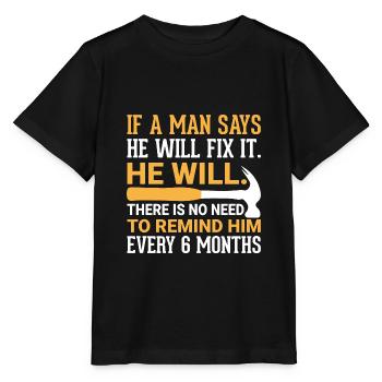 Lustiger Männer ehe spruch. selbstironie sarkasmus - Stanley/Stella Kinder T-Shirt MINI CREATOR  - Schwarz - Vorne - Mikhail (115cm)
