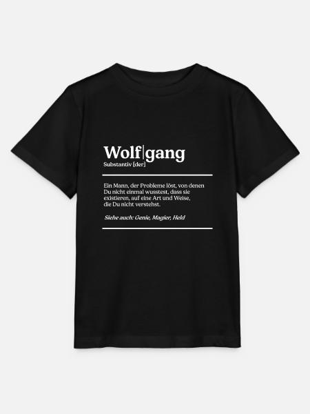 Wolfgang Definition Design für stolze Wolfgangs - Stanley/Stella Kinder T-Shirt MINI CREATOR  - Schwarz