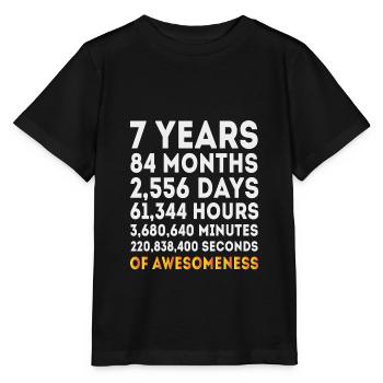 7. Geburtstag Mädchen Jungen Geschenk, 7 Jahre alt Geburtstag - Stanley/Stella Kinder T-Shirt MINI CREATOR  - Schwarz - Vorne - Mikhail (115cm)