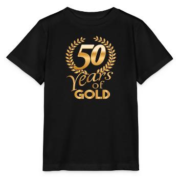 Années d'or chemise 50 années d'or - T-shirt bio MINI CREATOR Stanley/Stella Enfant - noir - Devant - Mikhail (115cm)