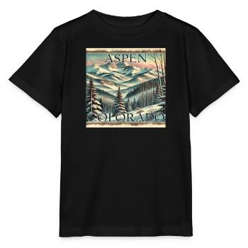 Aspen Ski Resort Ski Snowboard Hiver Vintage - T-shirt bio MINI CREATOR Stanley/Stella Enfant - noir - Devant - Mikhail (115cm)