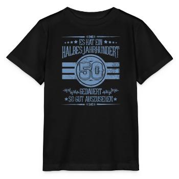 50. Geburtstag halbes Jahrhundert gut aussehen - Stanley/Stella Kinder T-Shirt MINI CREATOR  - Schwarz - Vorne - Mikhail (115cm)