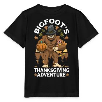 Bigfoot Thanksgiving Pilger - Stanley/Stella Kinder T-Shirt MINI CREATOR  - Schwarz - Vorne - Mikhail (115cm)