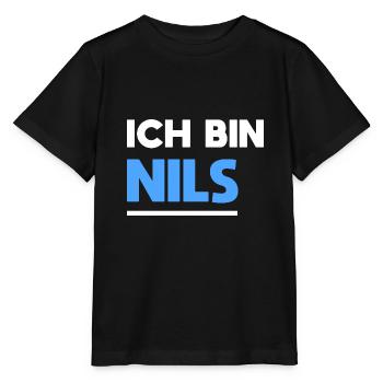Nils Name Spruch für stolze Nils - Stanley/Stella Kinder T-Shirt MINI CREATOR  - Schwarz - Vorne - Mikhail (115cm)