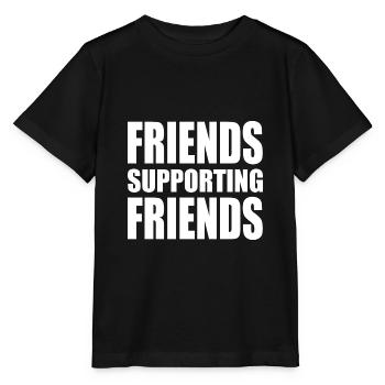 friends supporting friends - Stanley/Stella MINI CREATOR Kids’ T-Shirt - black - Front - Mikhail (115cm)