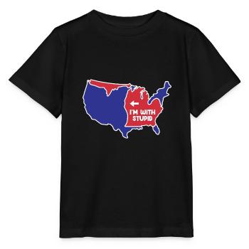 Michigan US Slogan für patriotische Michigander - Stanley/Stella Kinder T-Shirt MINI CREATOR  - Schwarz - Vorne - Mikhail (115cm)
