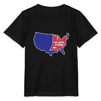 Indiana State US Design für patriotische Hoosier - Stanley/Stella Kinder T-Shirt MINI CREATOR  - Schwarz - Vorne - Mikhail (115cm)