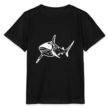 Grand requin vintage d’eau profonde - T-shirt bio MINI CREATOR Stanley/Stella Enfant - noir - Devant - Mikhail (115cm)