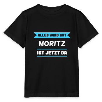 Moritz Name Design für stolze Moritz - Stanley/Stella Kinder T-Shirt MINI CREATOR  - Schwarz - Vorne - Mikhail (115cm)