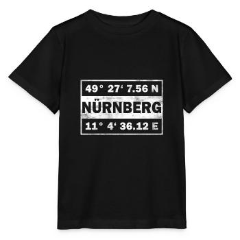 Nürnberg Koordinaten Stadt Nürnberg - Stanley/Stella Kinder T-Shirt MINI CREATOR  - Schwarz - Vorne - Mikhail (115cm)