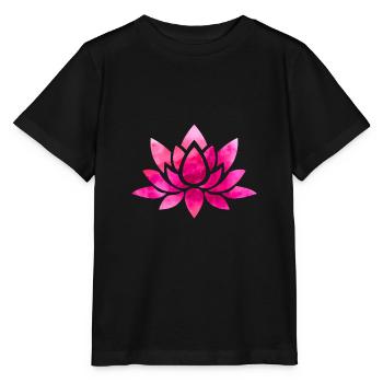 Fleurs de lotus Fleur Yoga Lotus - T-shirt bio MINI CREATOR Stanley/Stella Enfant - noir - Devant - Mikhail (115cm)