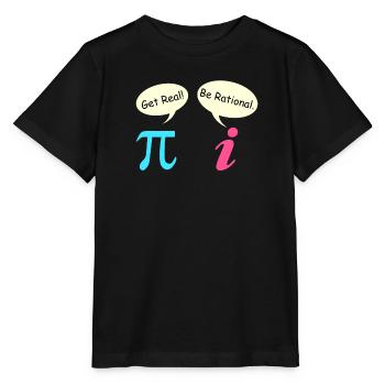 Math Saying Complex Number Pie get real - Stanley/Stella MINI CREATOR Kids’ T-Shirt - black - Front - Mikhail (115cm)