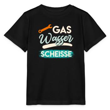 Gas Wasser Scheiße - Stanley/Stella Kinder T-Shirt MINI CREATOR  - Schwarz - Vorne - Mikhail (115cm)