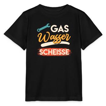 Gas Wasser Scheiße - Stanley/Stella Kinder T-Shirt MINI CREATOR  - Schwarz - Vorne - Mikhail (115cm)