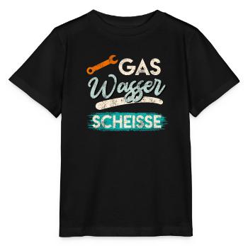 Gas Wasser Scheiße - Stanley/Stella Kinder T-Shirt MINI CREATOR  - Schwarz - Vorne - Mikhail (115cm)