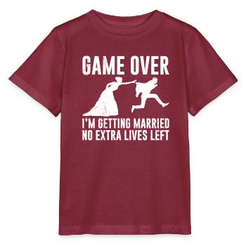 Jungesellenabschied Braut und Bräutigam Hochzeit - Stanley/Stella Kinder T-Shirt MINI CREATOR  - Burgunderrot - Vorne - Kain (125cm)