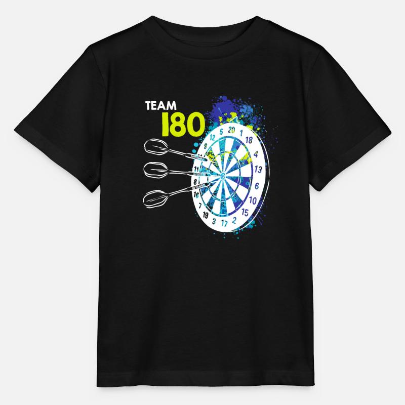 Team 180 Fléchettes 180 fléchettes 180 en fléchettes - T-shirt bio MINI CREATOR Stanley/Stella Enfant - noir