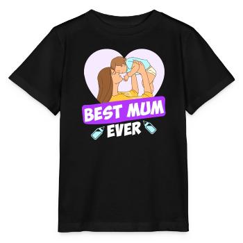 Best Mum Ever Best Mom in the World Mother Child - Stanley/Stella MINI CREATOR Kids’ T-Shirt - black - Front - Mikhail (115cm)