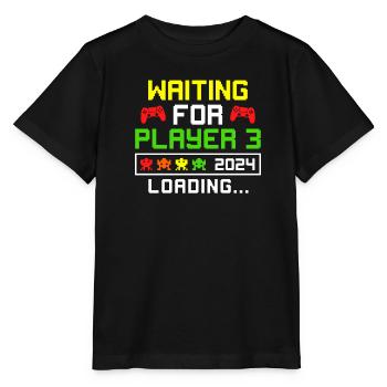 Gaming Parents 2024 Player 3 loading Baby - Stanley/Stella MINI CREATOR Kids’ T-Shirt - black - Front - Mikhail (115cm)