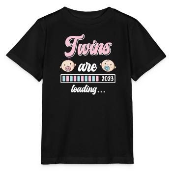 Twin Mom Twins charge Young Girls Mom - T-shirt bio MINI CREATOR Stanley/Stella Enfant - noir - Devant - Mikhail (115cm)
