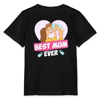 Best Mum Ever Best Mom in the World Mother Child - Stanley/Stella MINI CREATOR Kids’ T-Shirt - black - Front - Mikhail (115cm)