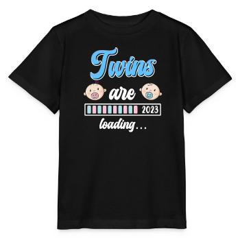 Twin Mom Twins charge Young Girls Mom - T-shirt bio MINI CREATOR Stanley/Stella Enfant - noir - Devant - Mikhail (115cm)