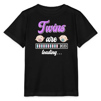 Twin Mom Twins charge Young Girls Mom - T-shirt bio MINI CREATOR Stanley/Stella Enfant - noir - Devant - Mikhail (115cm)