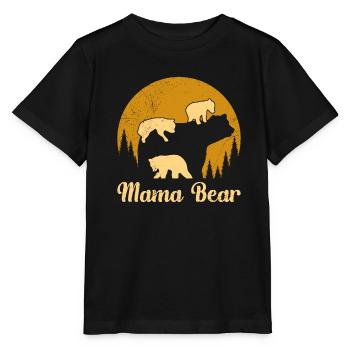 Mama Bär werdende Mama - Stanley/Stella Kinder T-Shirt MINI CREATOR  - Schwarz - Vorne - Mikhail (115cm)