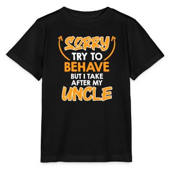 Versuche mich zu benehmen - Stanley/Stella Kinder T-Shirt MINI CREATOR  - Schwarz - Vorne - Mikhail (115cm)