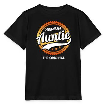 Premium Aunt The Original Aunt Best Aunt - Stanley/Stella MINI CREATOR Kids’ T-Shirt - black - Front - Mikhail (115cm)