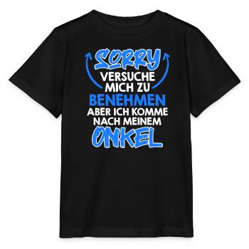 Versuche mich zu benehmen - Stanley/Stella Kinder T-Shirt MINI CREATOR  - Schwarz - Vorne - Mikhail (115cm)