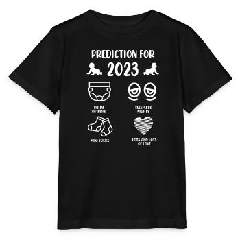 Prédiction bébé 2023 2023 futurs parents - T-shirt bio MINI CREATOR Stanley/Stella Enfant - noir - Devant - Mikhail (115cm)