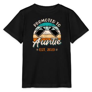 Promoted to Aunt Promotion Best Aunt - Stanley/Stella MINI CREATOR Kids’ T-Shirt - black - Front - Mikhail (115cm)