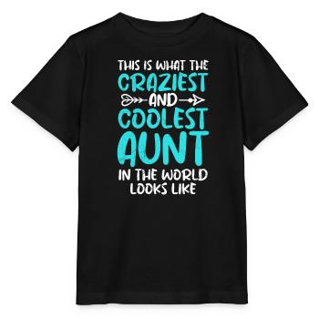 The cool aunt crazy aunt best aunt - Stanley/Stella MINI CREATOR Kids’ T-Shirt - black - Front - Mikhail (115cm)