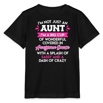 Wonderful Aunt Best Aunt in the World Aunt - Stanley/Stella MINI CREATOR Kids’ T-Shirt - black - Front - Mikhail (115cm)