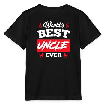 World s best Uncle ever Bester Onkel - Stanley/Stella MINI CREATOR Kids’ T-Shirt - black - Front - Mikhail (115cm)