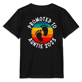 Promoted to Aunt 2023 Promotion Best Aunt - Stanley/Stella MINI CREATOR Kids’ T-Shirt - black - Front - Mikhail (115cm)