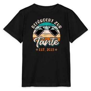 Promoted to Aunt Promotion Best Aunt - Stanley/Stella MINI CREATOR Kids’ T-Shirt - black - Front - Mikhail (115cm)