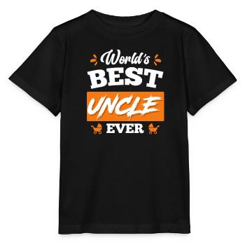 World s best Uncle ever Bester Onkel - Stanley/Stella MINI CREATOR Kids’ T-Shirt - black - Front - Mikhail (115cm)